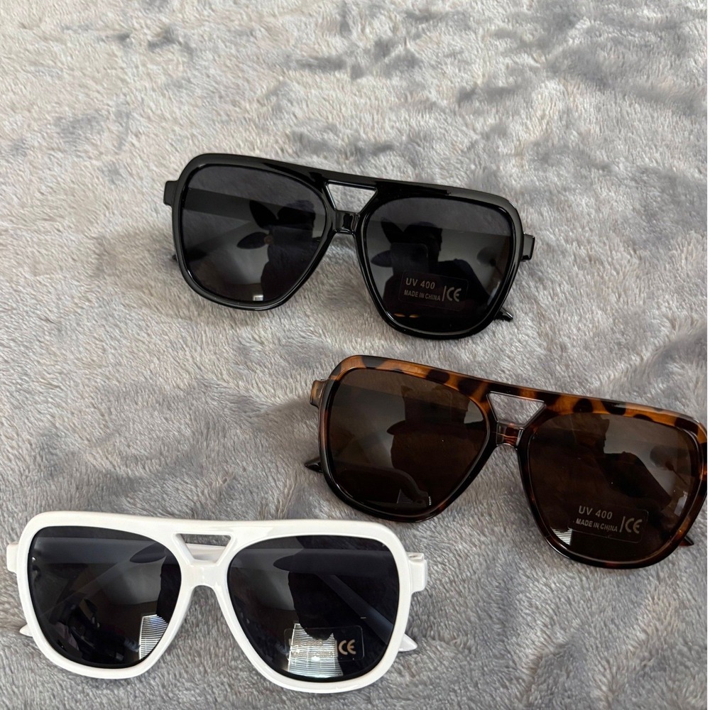 Baby Infant Toddler Turbo Sunglasses 3-Pack 0-2 Year Unisex Black Tortoise White